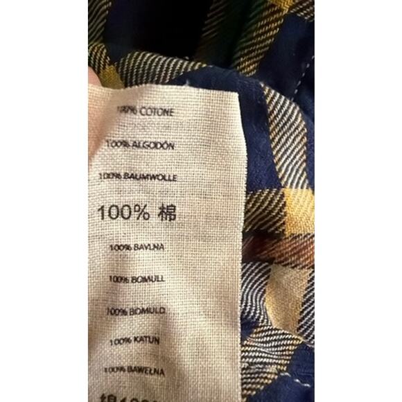 Filson Mens Plaid Flannel Button Down Shirt Sz S Blue Red Yellow Cotton Outdoors - Picture 5 of 7